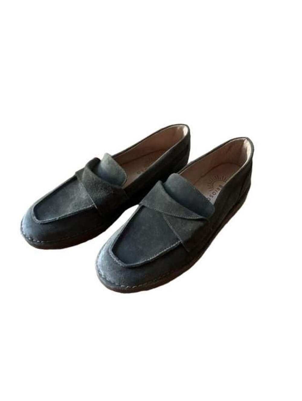 Brioso Clarence Suede Loafers Size 7M Olive Green